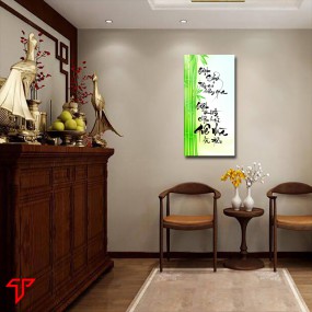 Tranh thư pháp hình phật chữ quê nhà